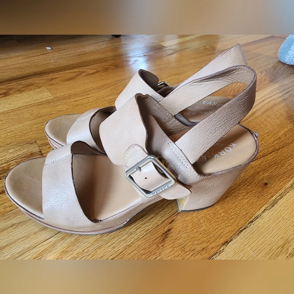 Kork-Ease San Carlos Tan Size 10 Leather Platform - Picture 1 of 9